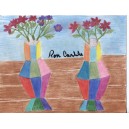 2 small vases with flowers