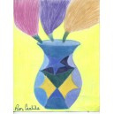 Multi-blue colored vase
